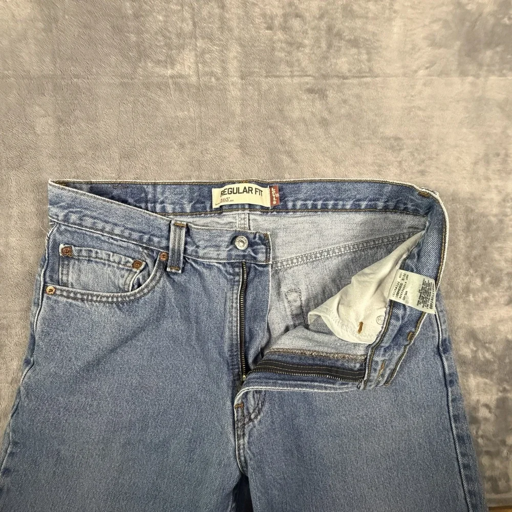 Vtg Levis 505 Jeans Men 34x32 Blue Denim Light Wash Straight Leg Regular Fit Y2K